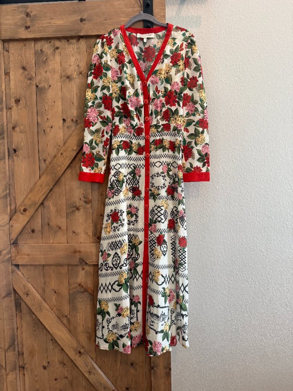Saloni Lea Silk Shirt Dress